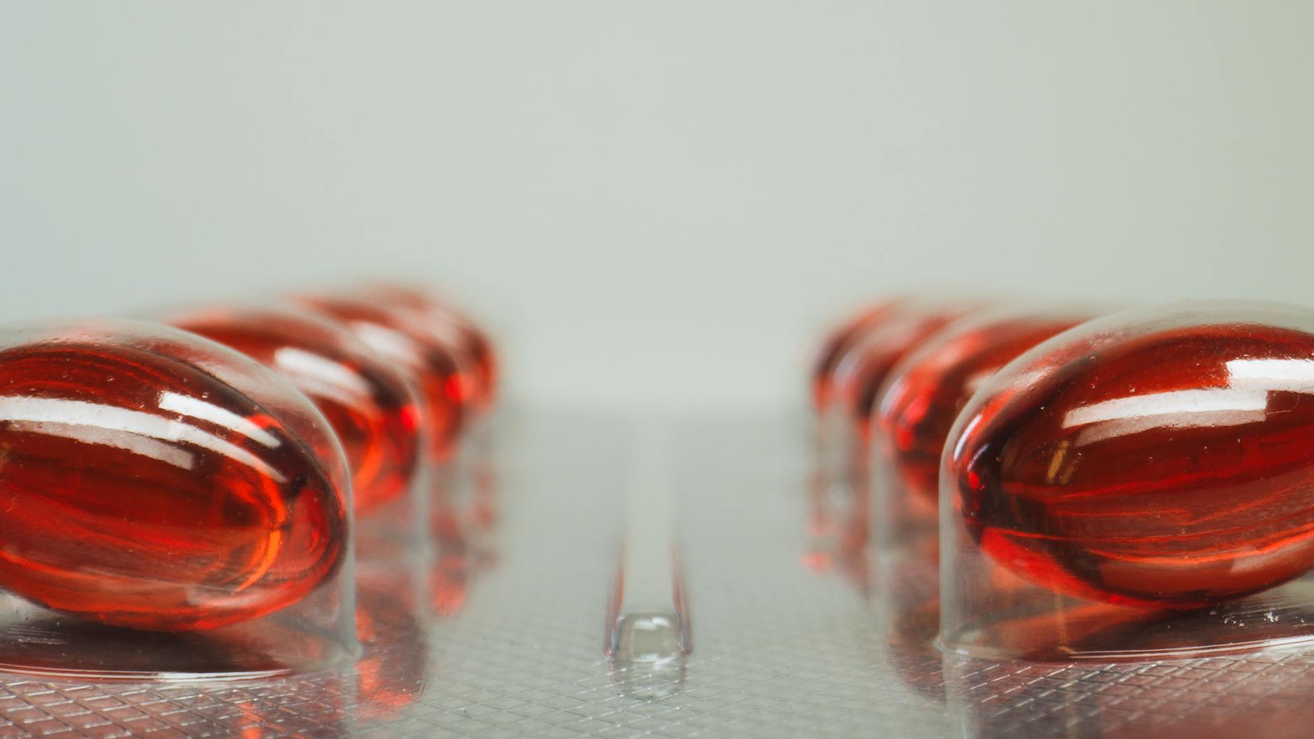 close up shot of red capsules